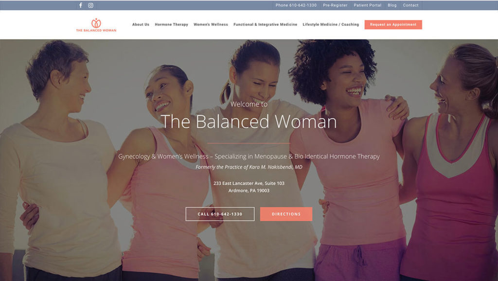 Image a Website Development and Design Projecy for The Balanced Woman in Ardmore, PA